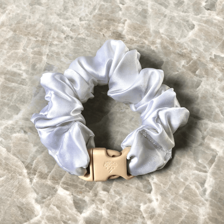 Best hair tie elastics and scrunchie hair accessories for snag-free, pull-free, rip-free, hair. Smooth, effortless hair ties and hair scrunchies for athletes, active moms, fitness, &amp; sports. Best Last Minute Bridal Shower Gifts - Buckle Scrunchies