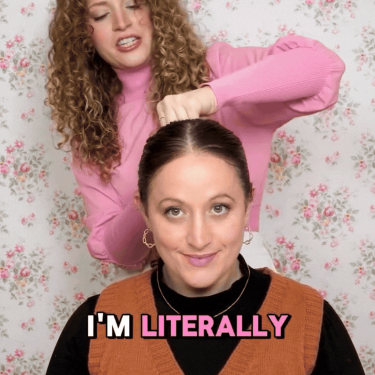 Curly hair coming loose as the Buckle Hair Tie quick-release buckle opens