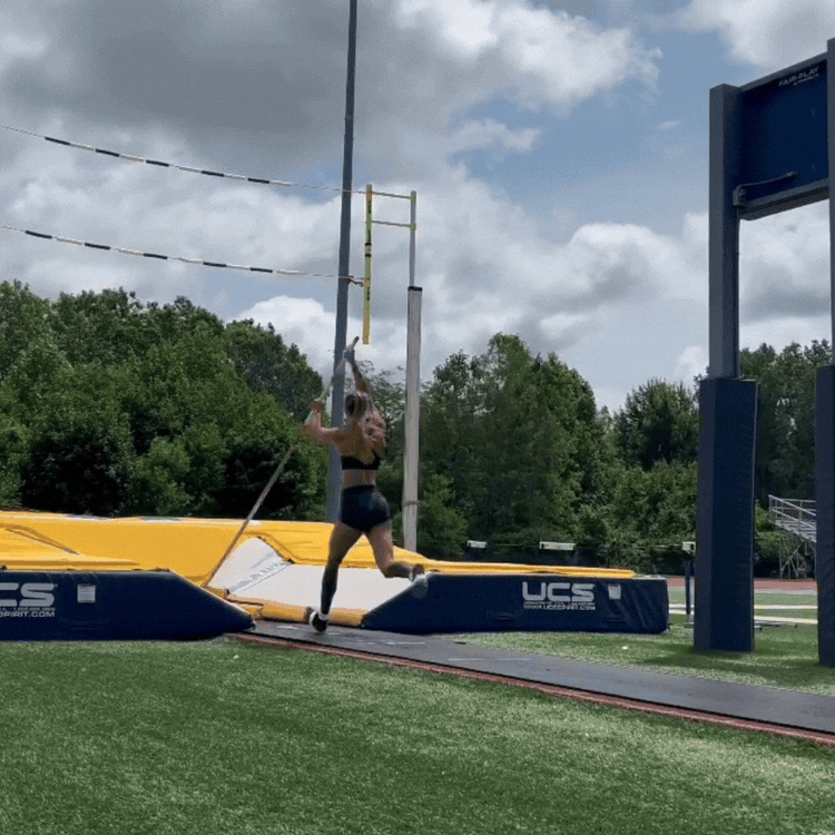 Track and field gifts: Track athlete on a field with her hair tied back in a Buckle Scrunchie