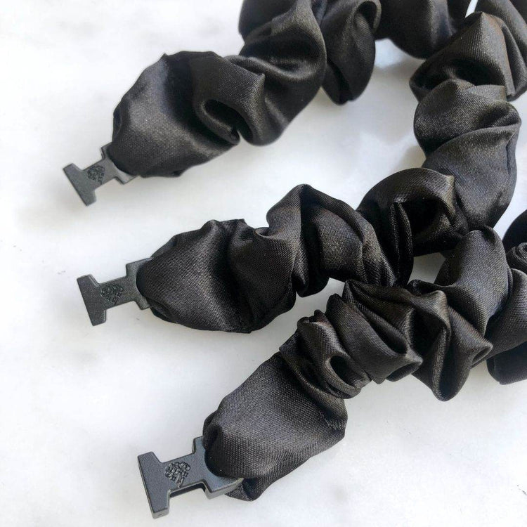 Best hair tie elastics and scrunchie hair accessories for snag-free, pull-free, rip-free, hair. Smooth, effortless hair ties and hair scrunchies for athletes, active moms, fitness, &amp; sports. Best Hair Scrunchies for Thin Hair - Buckle Scrunchies