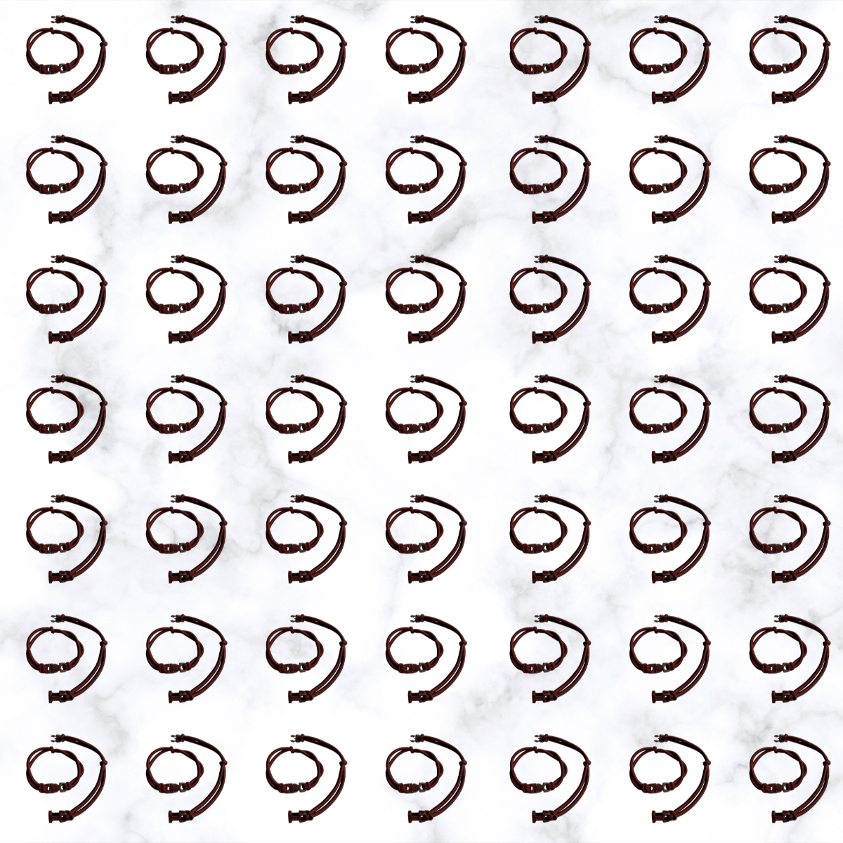 Buckle Hair Tie 100-Pack bulk team pack shown as a flat lay of elastics