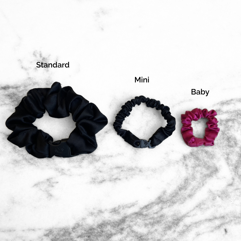 Baby Buckle Scrunchies, snag-free hold for fine and thin toddler hair
