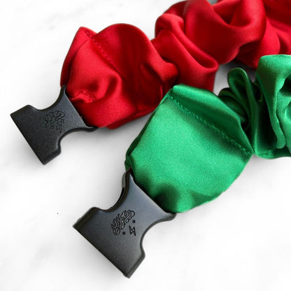 Jolly Duo Buckle Scrunchies with their quick-release buckles