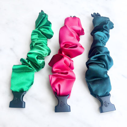 Watermelon Mix Buckle Scrunchies with their quick-release buckles