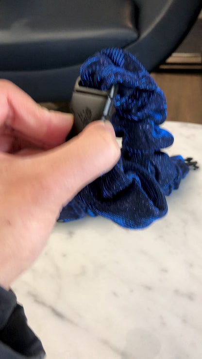 Starlight Blue Buckle Scrunchie - No Snagging, No Tangles