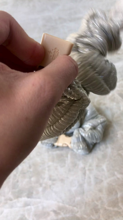 Tinsel Silver Buckle Scrunchie - No Snagging, No Tangles